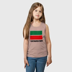 Майка детская хлопок Флаг Татарстана, цвет: пыльно-розовый — фото 2