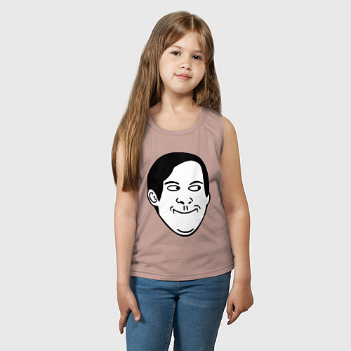 Детская майка Тоби Магуайр / Пыльно-розовый – фото 3