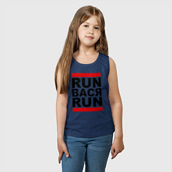 Майка детская хлопок Run Вася Run, цвет: тёмно-синий — фото 2