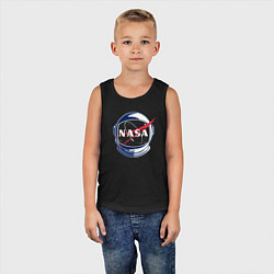 Майка детская хлопок NASA, цвет: черный — фото 2