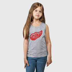 Майка детская хлопок Detroit Red Wings: Pavel Datsyuk, цвет: меланж — фото 2