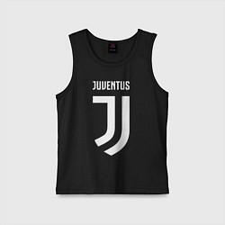 Майка детская хлопок FC Juventus, цвет: черный