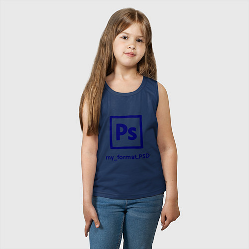 Детская майка Photoshop / Тёмно-синий – фото 3
