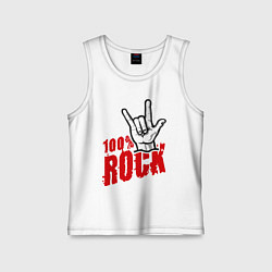 Майка детская хлопок 100% Rock, цвет: белый