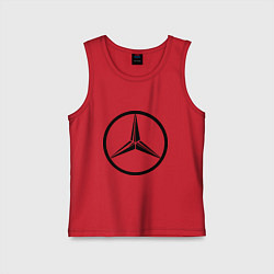 Майка детская хлопок Mercedes-Benz logo, цвет: красный