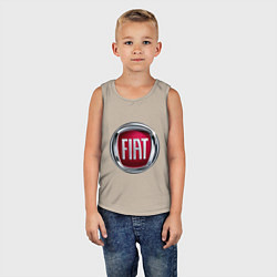 Майка детская хлопок FIAT logo, цвет: миндальный — фото 2