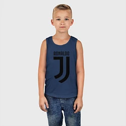 Майка детская хлопок Ronaldo CR7, цвет: тёмно-синий — фото 2