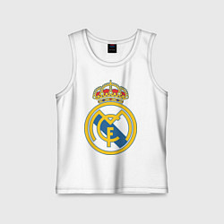Майка детская хлопок Real Madrid FC, цвет: белый