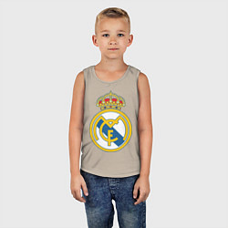 Майка детская хлопок Real Madrid FC, цвет: миндальный — фото 2