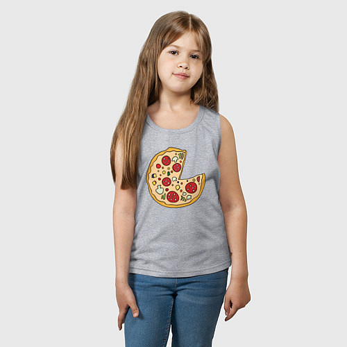 Детская майка Пицца парная / Меланж – фото 3