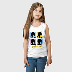 Майка детская хлопок The Beatles: pop-art, цвет: белый — фото 2