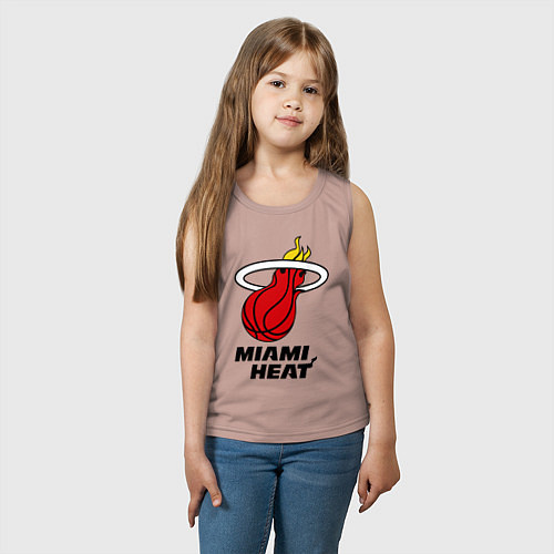 Детская майка Miami Heat-logo / Пыльно-розовый – фото 3
