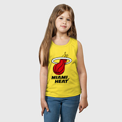 Майка детская хлопок Miami Heat-logo, цвет: желтый — фото 2