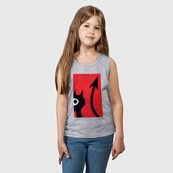 Майка детская хлопок Дьявольская Люси, цвет: меланж — фото 2