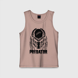 Майка детская хлопок Predator Mask, цвет: пыльно-розовый