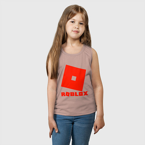 Детская майка Roblox Logo / Пыльно-розовый – фото 3