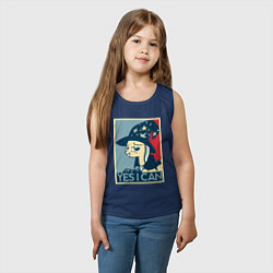 Майка детская хлопок MLP: Yes I Can, цвет: тёмно-синий — фото 2