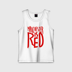 Майка детская хлопок Manchester is Red, цвет: белый