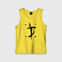 Майка детская хлопок DOOM Slayer, цвет: желтый