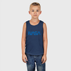 Майка детская хлопок NASA, цвет: тёмно-синий — фото 2