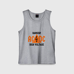 Майка детская хлопок AC/DC: High Voltage, цвет: меланж