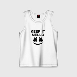 Майка детская хлопок Keep it Mello, цвет: белый