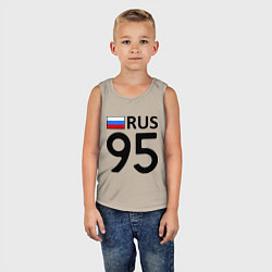 Майка детская хлопок RUS 95, цвет: миндальный — фото 2