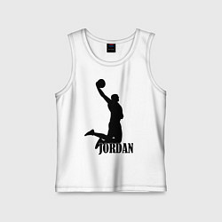 Майка детская хлопок Jordan Basketball, цвет: белый