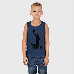 Майка детская хлопок Jordan Basketball, цвет: тёмно-синий — фото 2