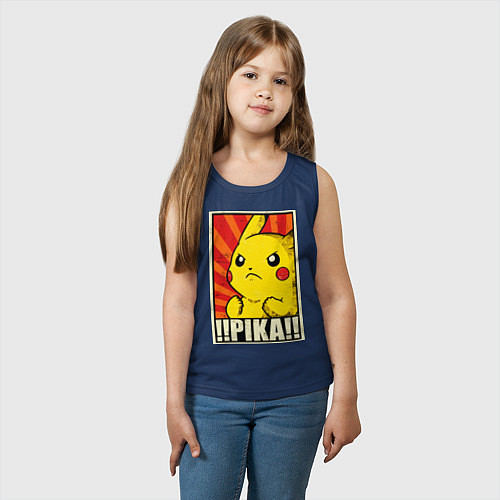 Детская майка Pikachu: Pika Pika / Тёмно-синий – фото 3