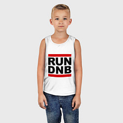 Майка детская хлопок RUN DNB, цвет: белый — фото 2