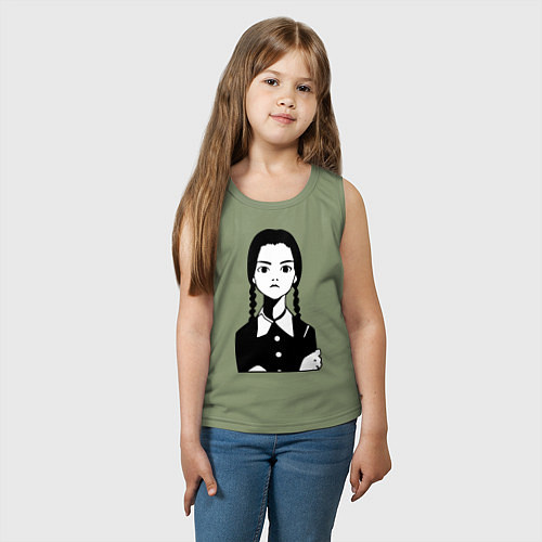 Детская майка Wednesday Addams / Авокадо – фото 3