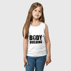Майка детская хлопок Bodybuilding, цвет: белый — фото 2