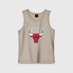 Майка детская хлопок CHICAGO BULLS, цвет: миндальный