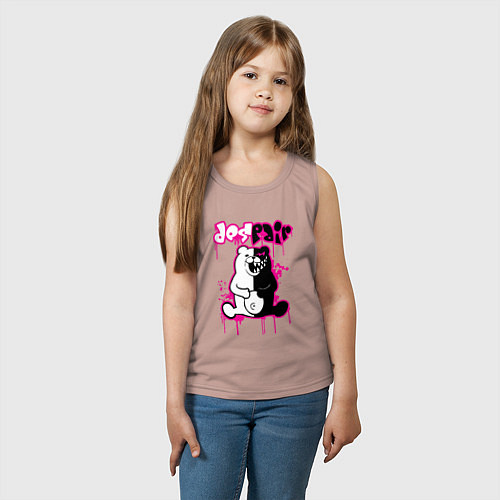 Детская майка MONOKUMA / Пыльно-розовый – фото 3