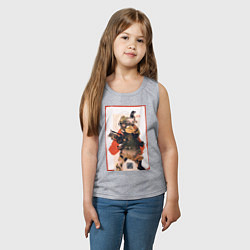Майка детская хлопок Apex Legends Bloodhound, цвет: меланж — фото 2