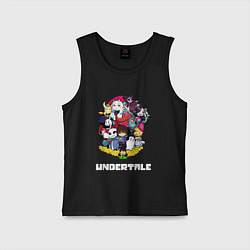 Майка детская хлопок UNDERTALE, цвет: черный