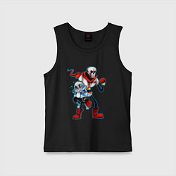 Майка детская хлопок UNDERTALE, цвет: черный