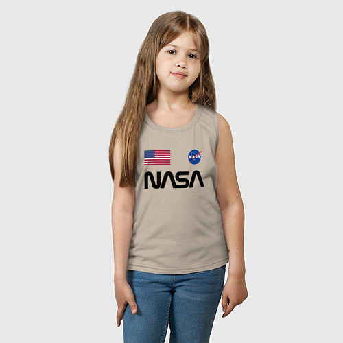 Детская майка NASA НАСА / Миндальный – фото 3