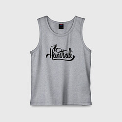 Майка детская хлопок Handball lettering, цвет: меланж