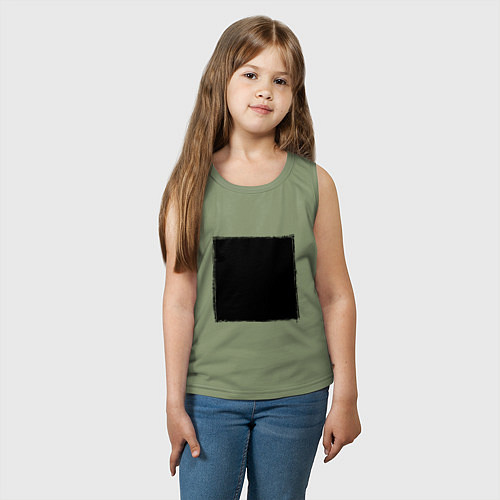 Детская майка ЧЕРНЫЙ КВАДРАТ / Авокадо – фото 3