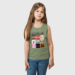 Майка детская хлопок MINECRAFT, цвет: авокадо — фото 2