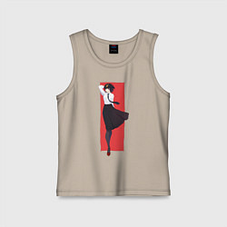 Майка детская хлопок Bungou Stray Dogs, цвет: миндальный