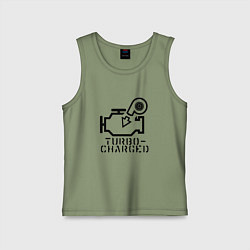 Майка детская хлопок Turbo Charged, цвет: авокадо