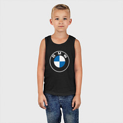 Майка детская хлопок BMW LOGO 2020, цвет: черный — фото 2
