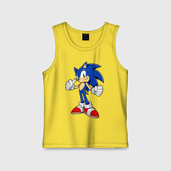 Майка детская хлопок Sonic, цвет: желтый