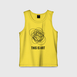 Майка детская хлопок This is art, цвет: желтый
