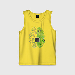 Майка детская хлопок Программист, цвет: желтый