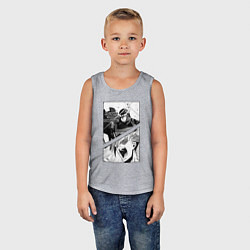Майка детская хлопок Gurren lagann, цвет: меланж — фото 2