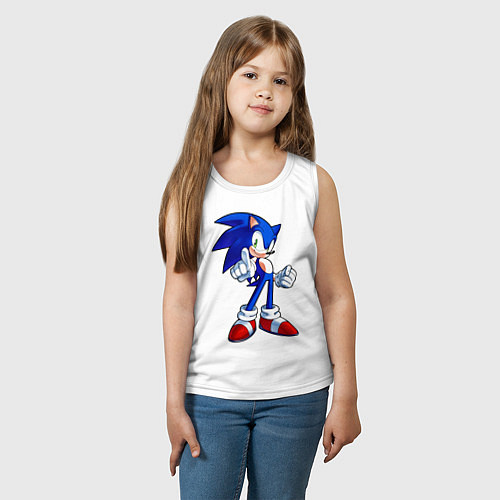 Детская майка SONIC / Белый – фото 3